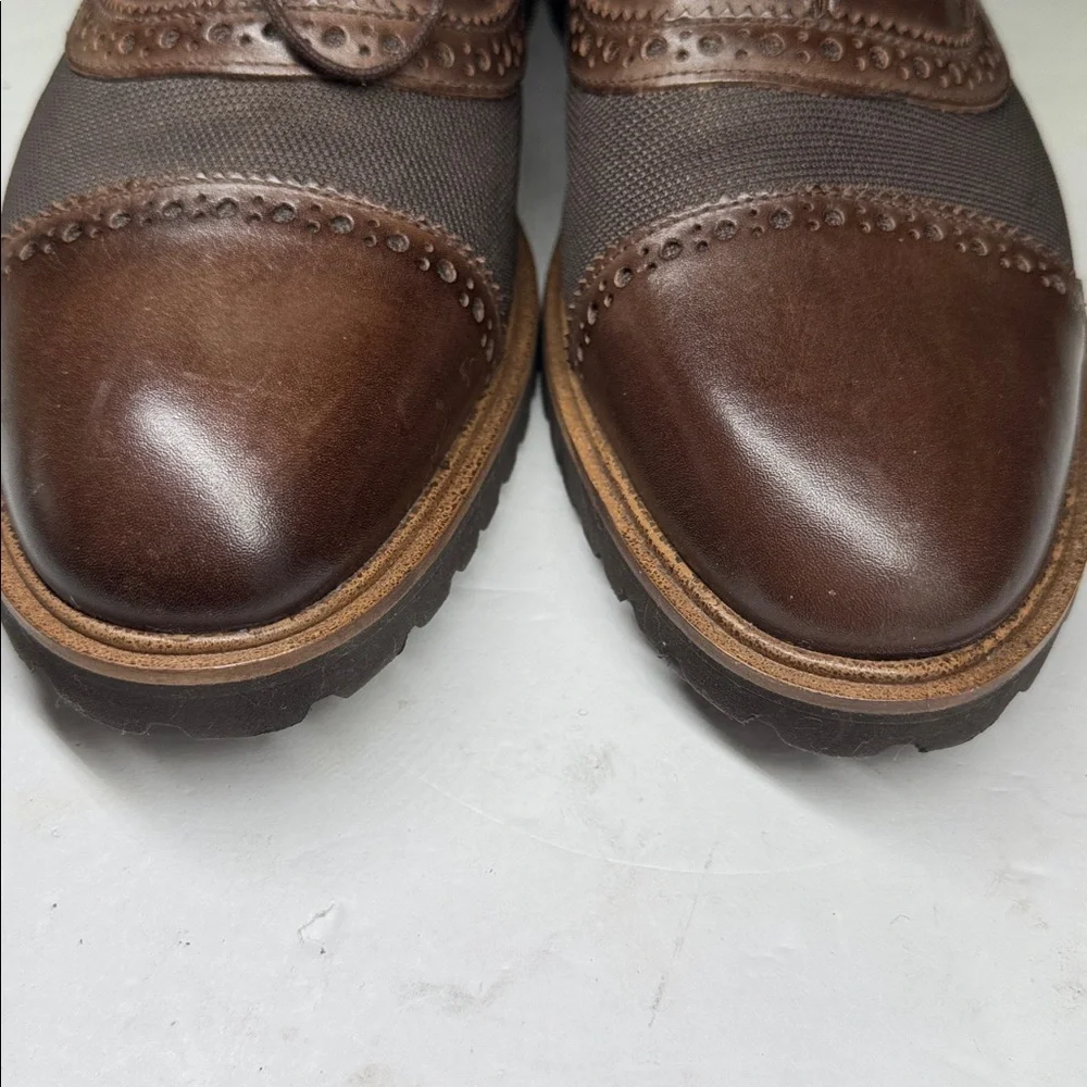 Donald J. Pliner Jordin Men's Dark Brown Oxford Derbys leather nylon office 8.5